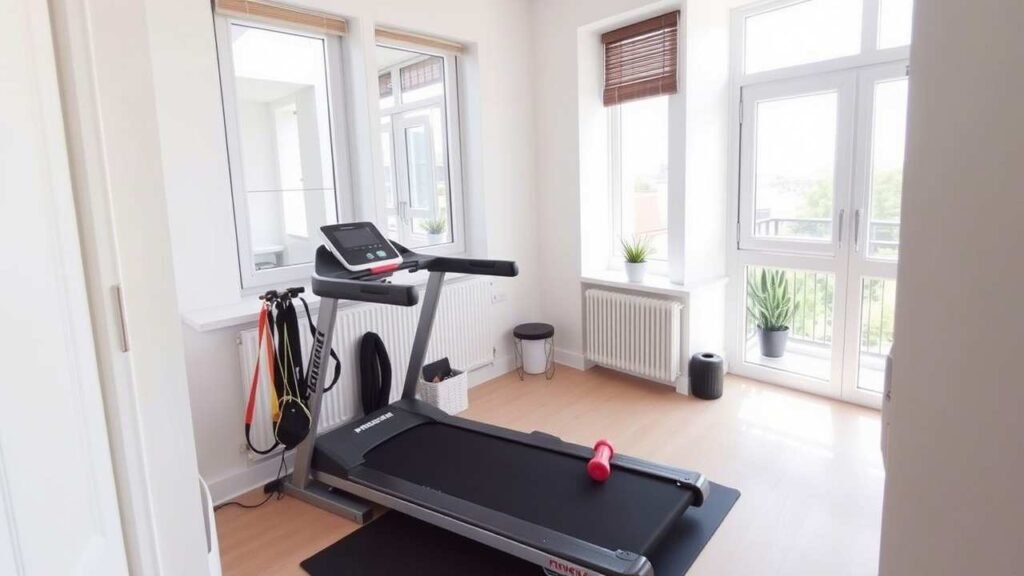 A stylish, minimalist Home Gym Equipment for Small Spaces