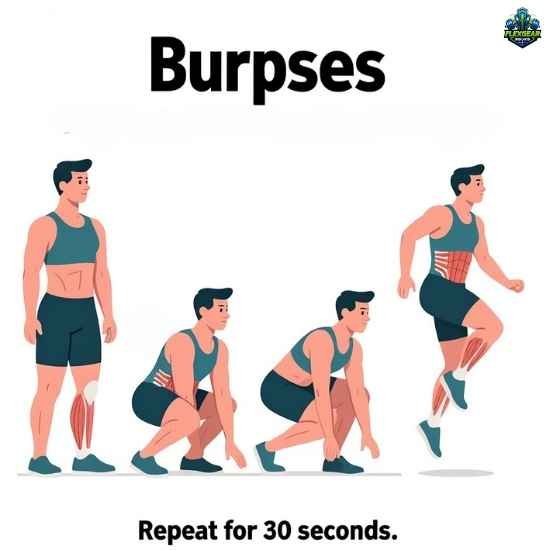Burpees HIIT Exercises for Small Spaces