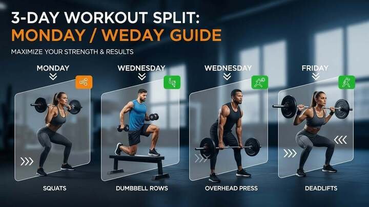 a 3-day workout split for full body weight routine 
