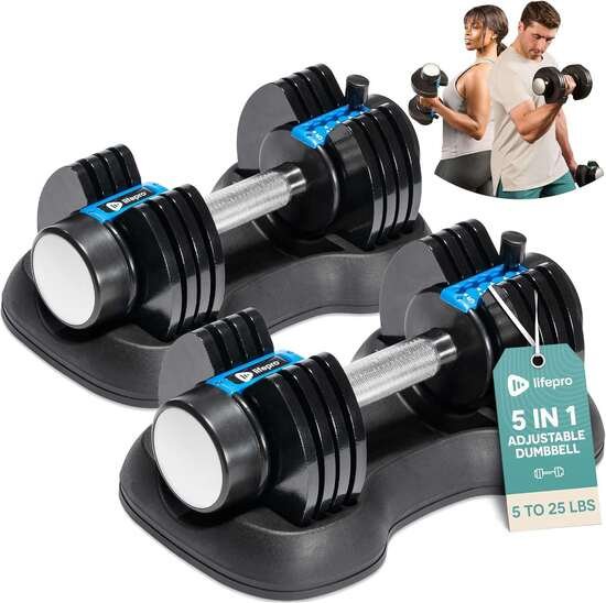 Exercise Equipment Blog: Stylish Home Gym Ideas 2 Lifepro Adjustable Dumbbells Set