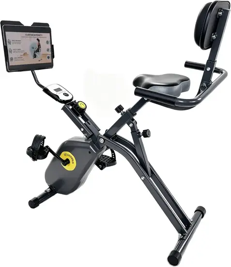 Foldable Quiet Magnetic Recumbent Stationary Exercise Bike