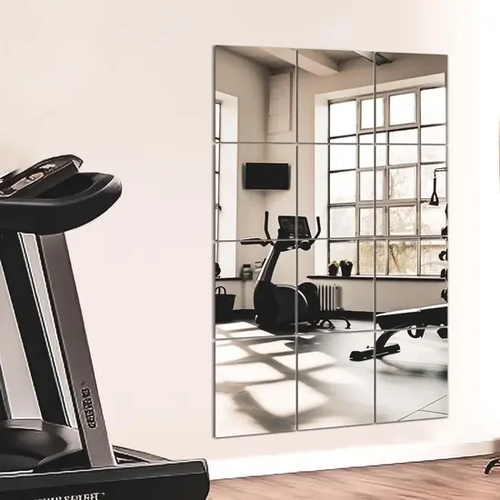 Best Home Gym Mirrors: From Budget DIY to Premium Wall Installations 3 Wall-Mounted Mirror Tiles