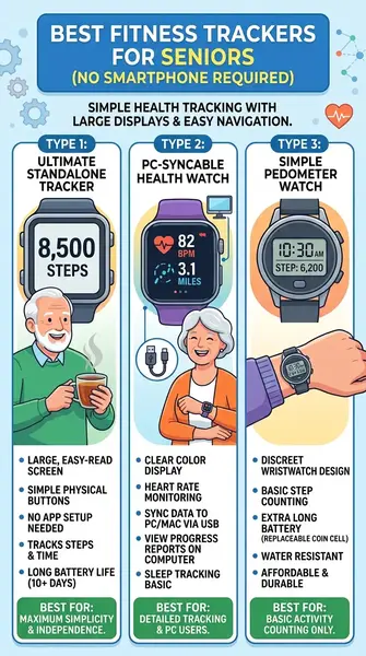 Fitness Trackers for Seniors Without Smartphone Benifits
