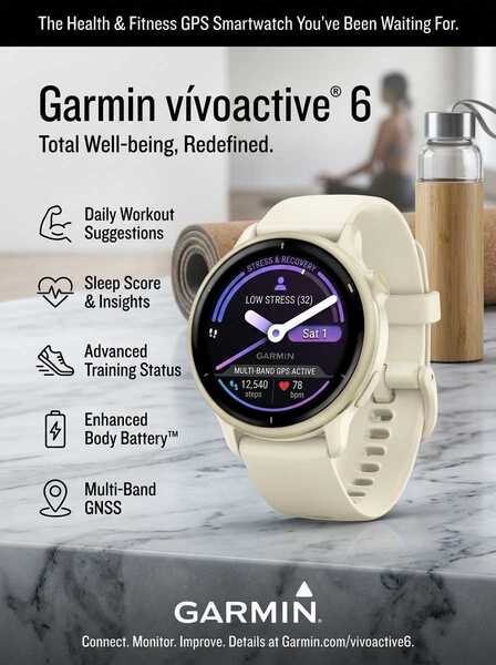 Garmin vívoactive® 6, Health & Fitness GPS Smartwatch,