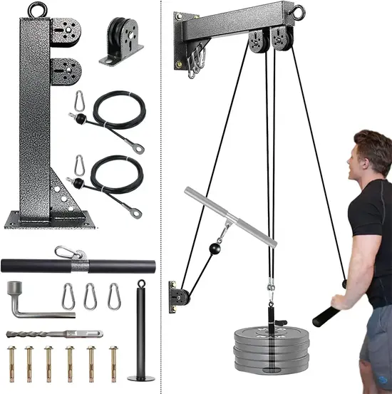 MARSAFIT Fitness Wall Mount Pulley System