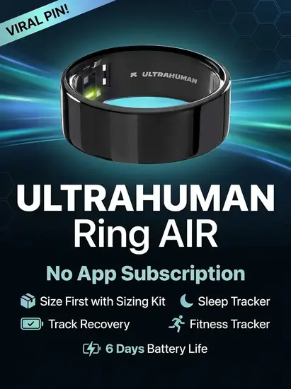  ULTRAHUMAN Ring AIR - No App Subscription, Smart Ring