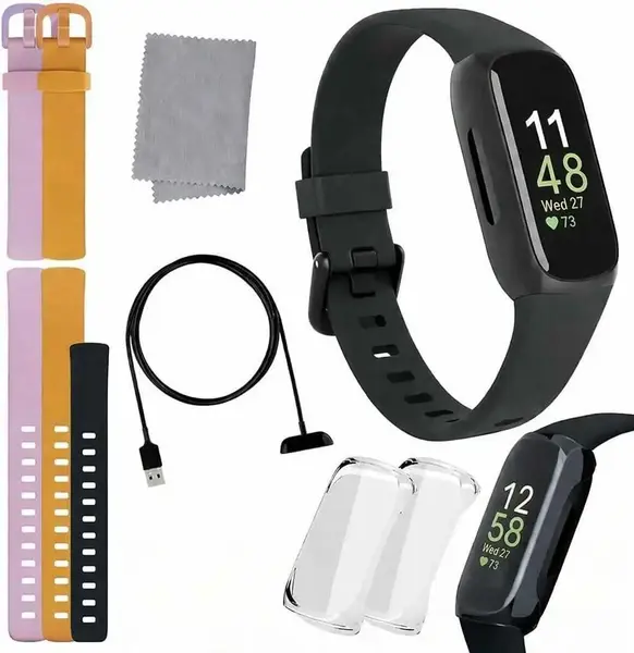 Fitbit Inspire 3 fitness band for seniors tracking steps, heart rate, and sleep